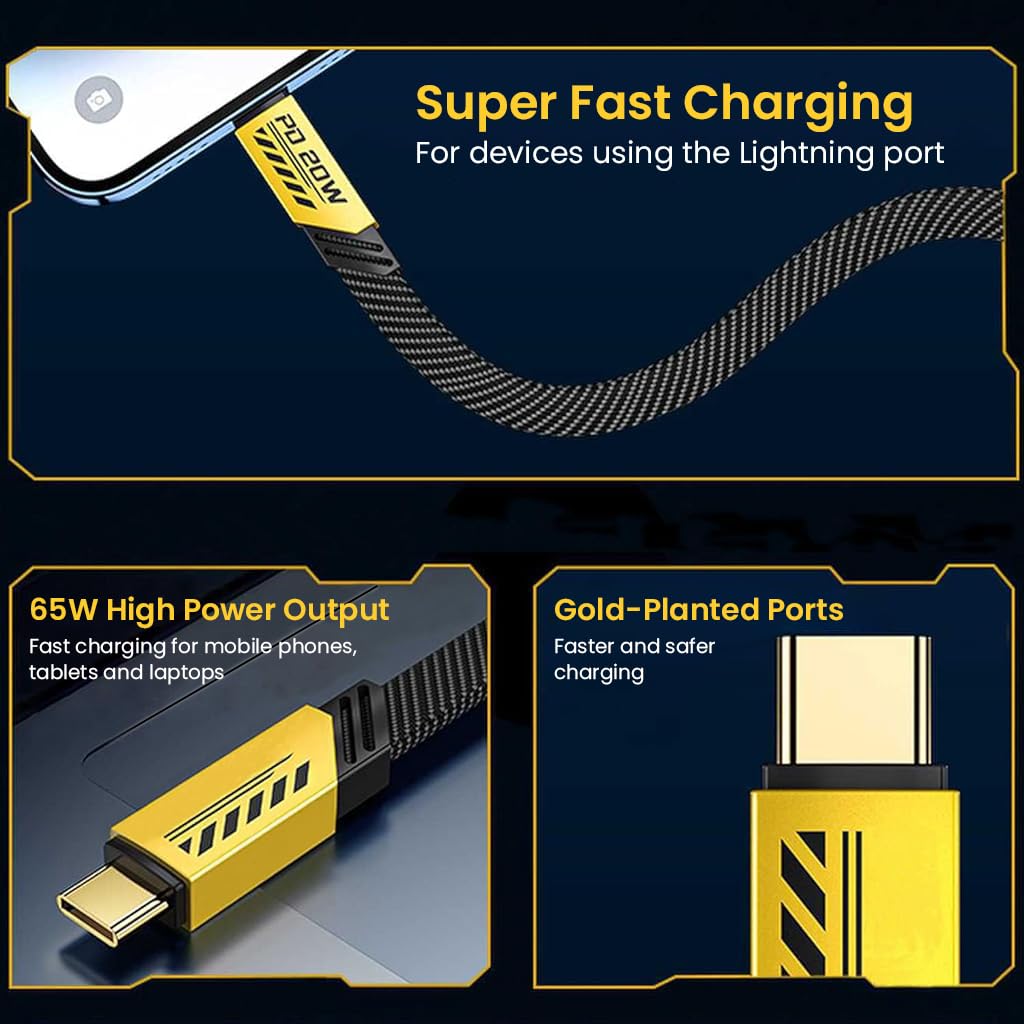 Verilux Multi Charging Cable, 2 In 1 USB C to Light-ning/USB C Cable Charger Cable 65W Fast Charging USB C Cable USB C to Light-ning Charger Cable for iPhone 15 14 Pro Max/13Pro/12/11/X/XR/XS/8 Verilux Multi Charging Cable, 2 In 1 USB C to Light-ning/USB C Cable Charger Cable 65W Fast Charging USB C Cable USB C to Light-ning Charger Cable for iPhone 15 14 Pro Max/13Pro/12/11/X/XR/XS/8